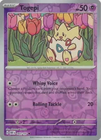 Obsidian Flames Togepi #83/197 reverse holo